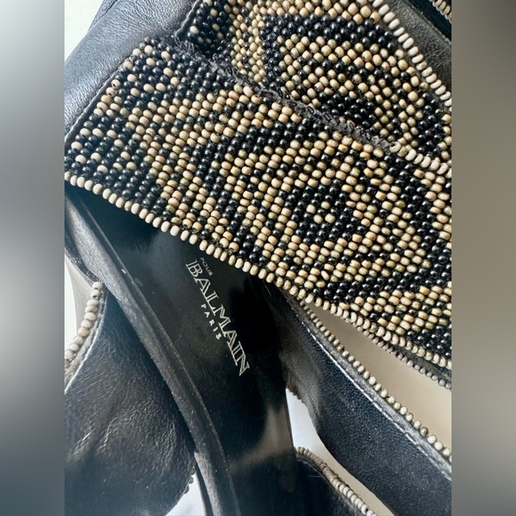 Balmain Strappy Beaded Stiletto Heels, Size 7.5 US, 100% AUTHENTIC - Picture 4 of 4